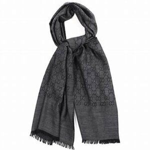 Gucci Logo Small Jacquard Wool & Silk-Blend Scarf